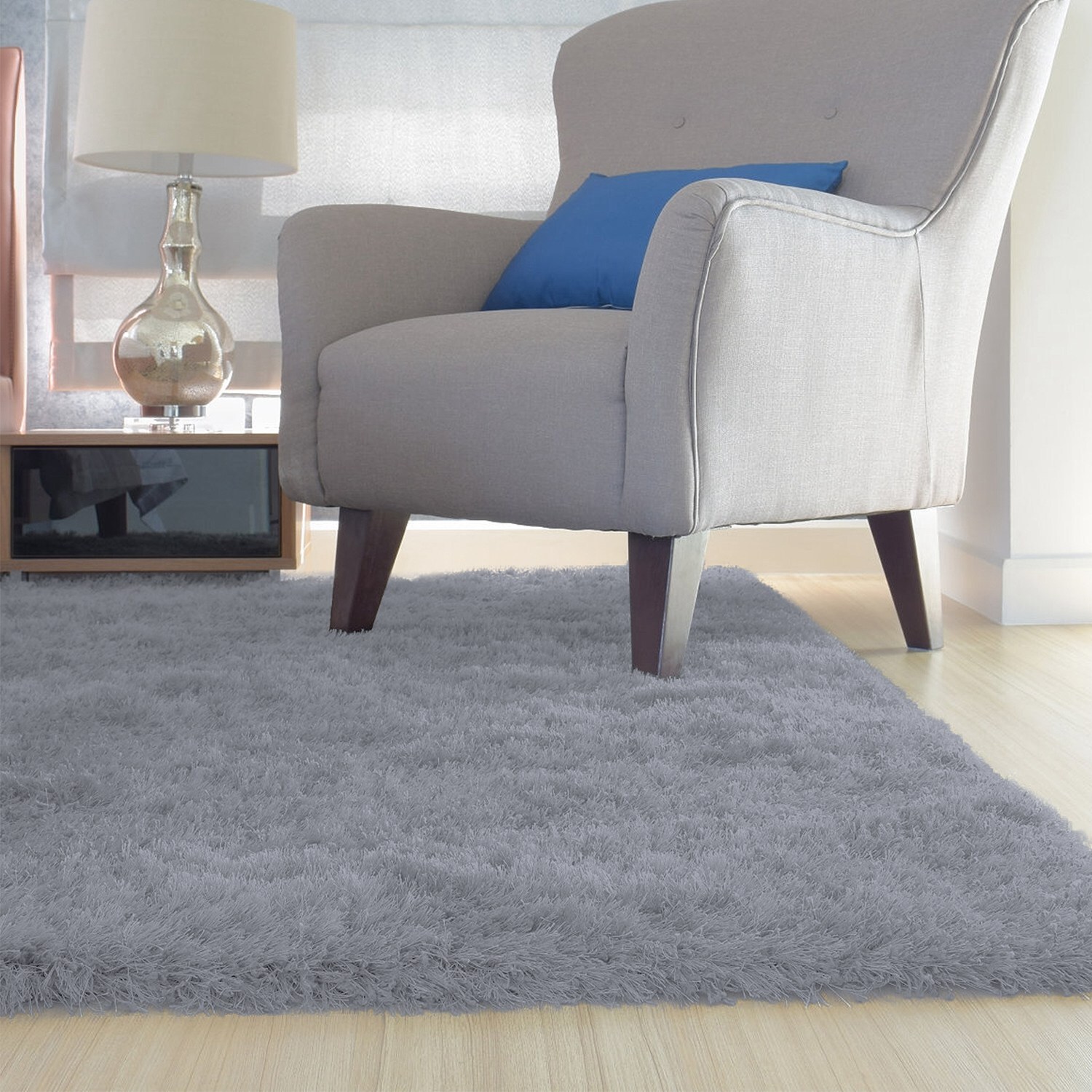 Anti-Skid Fluffy Shaggy Rugs Area Rug Living Room Bedroom Floor Carpet Warm Mat