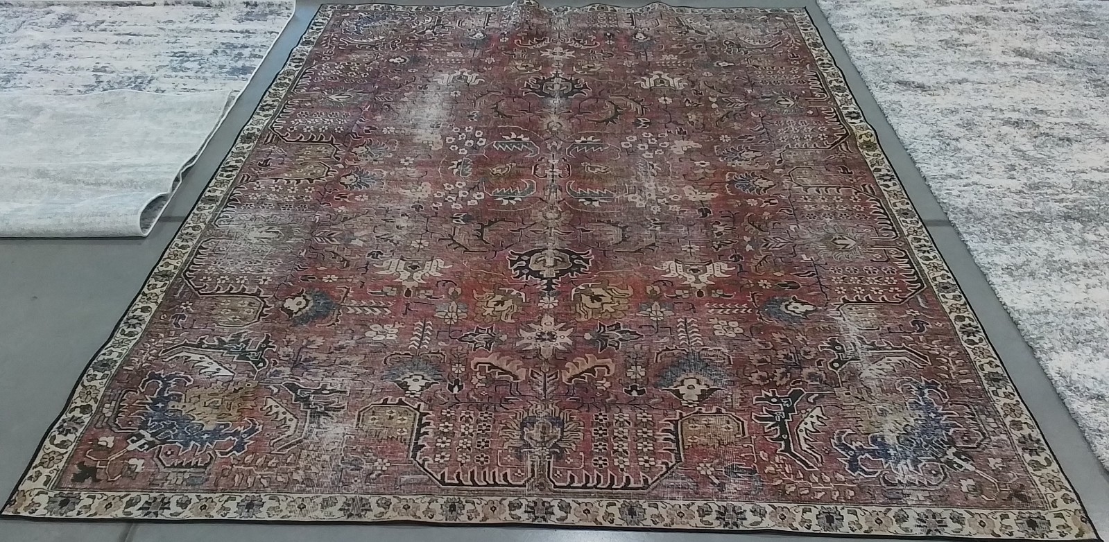 RED / BEIGE 8′-0″ x 10′-0″ Back Stain Rug, Reduced Price 1172774717 TSN174Q-8