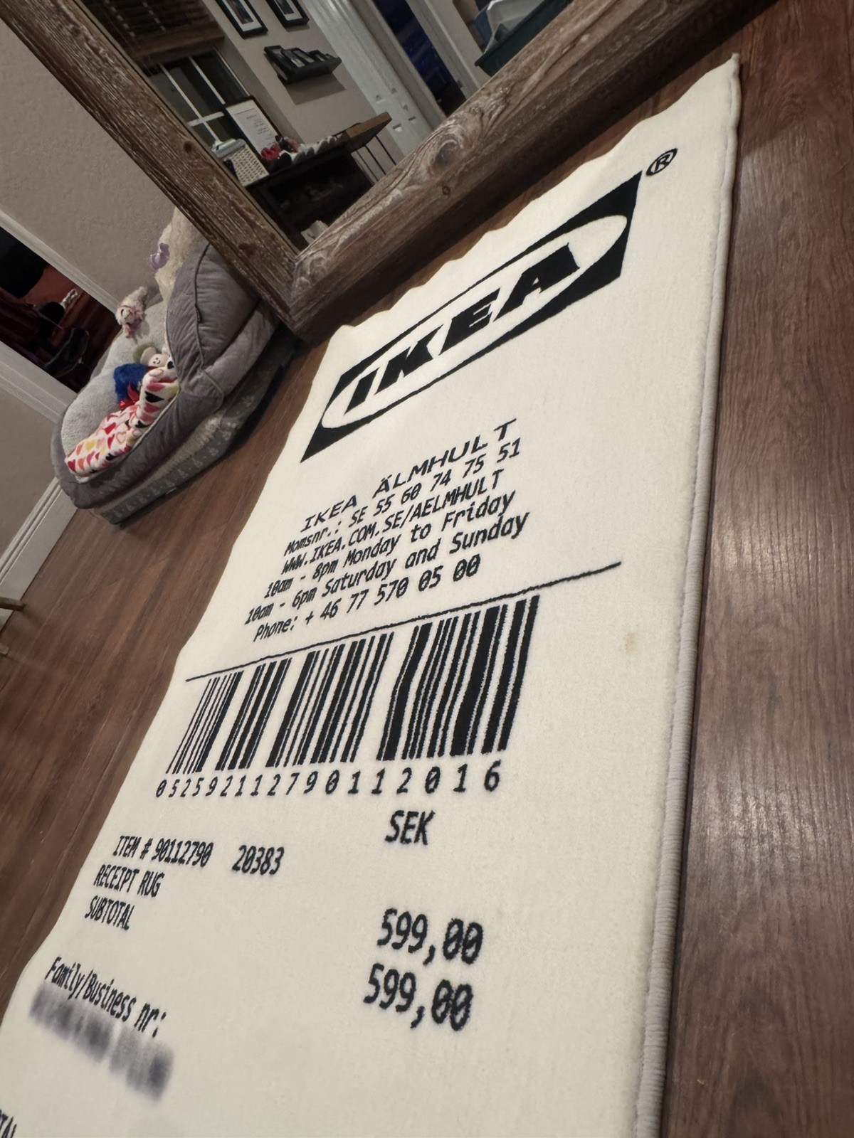 Virgil Abloh x IKEA MARKERAD Receipt Rug Off-White 2019 Authentic 79×35