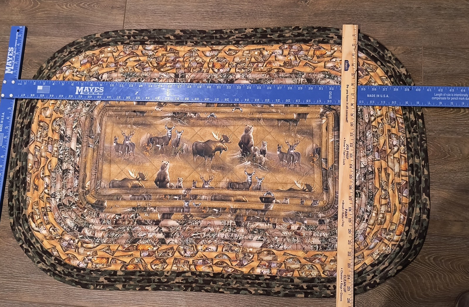 Deer, Elk, Moose, Camouflage Washable Rug Reversible