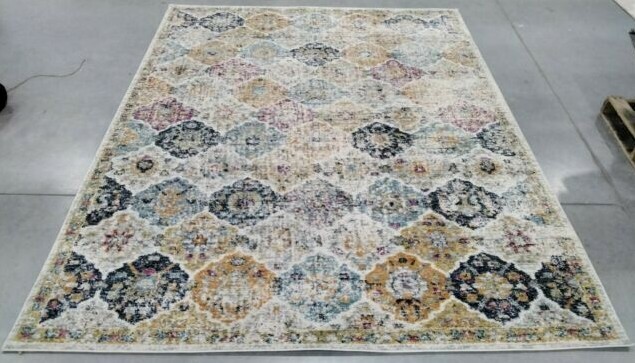 CREAM / MULTI 8′ X 10′ Back Stain Rug, Reduced Price 1172723818 MAD611B-8