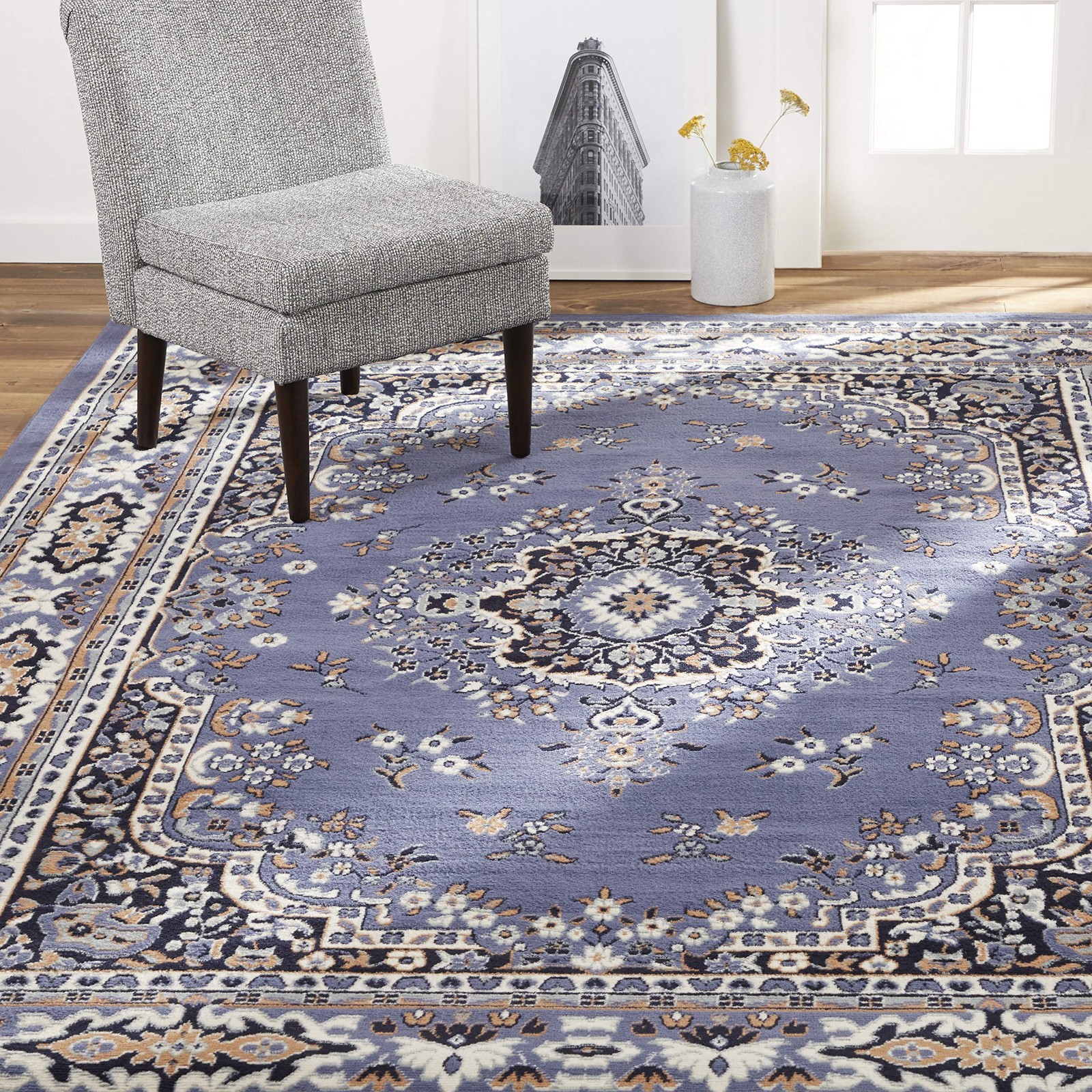 Home Dynamix Premium Sakarya Traditional Medallion Border Area Rug, Country B