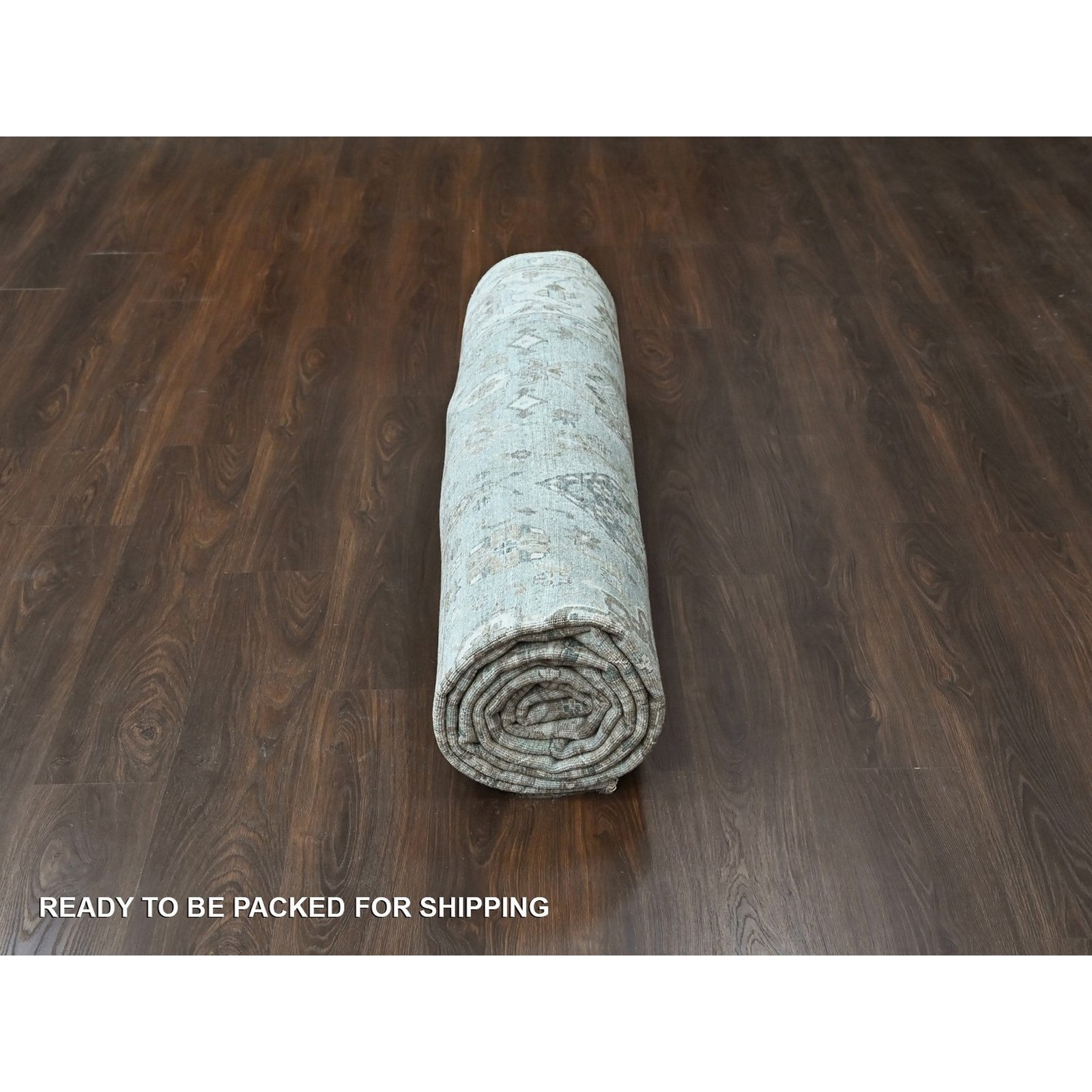 Hand Knotted Oriental Rug 9’10″x13’9″ Gray Pure Wool Karjihooz Design 10380