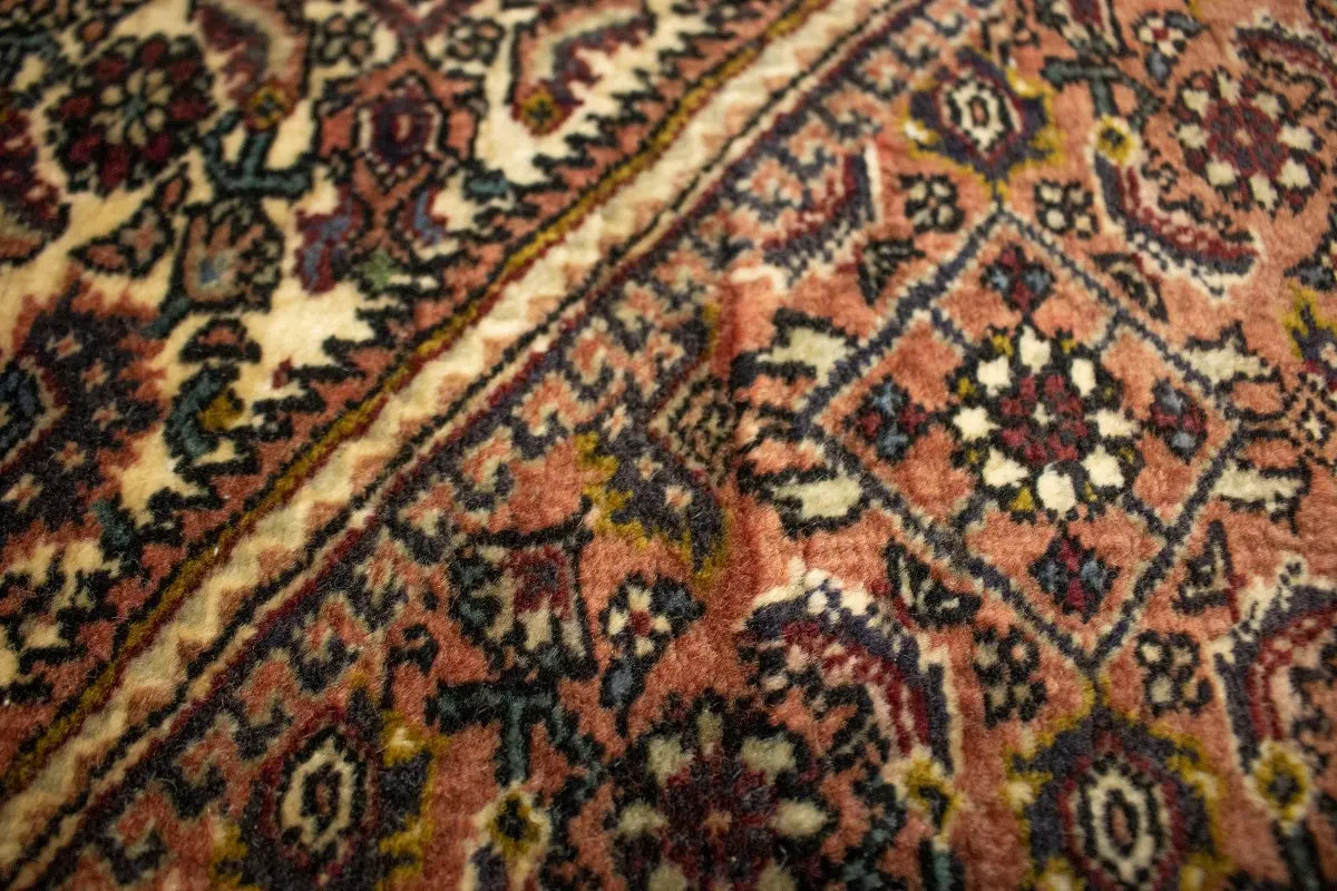 Handmade 4×6 Vintage Oriental Rug Rusty Peach Floral Design Home Decor Carpet