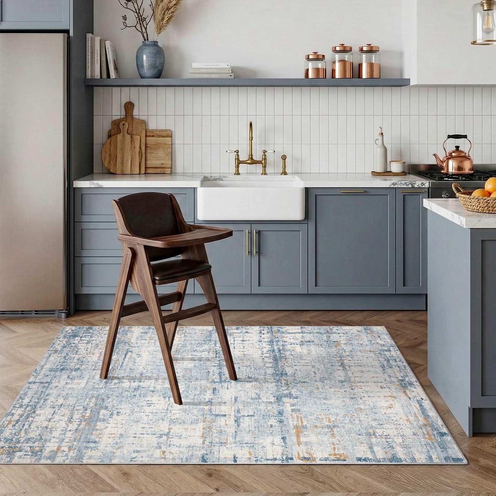 3×5 Washable Entryway Rug, Non Slip Boho Runner Rugs for Hallway, Entrance, K…