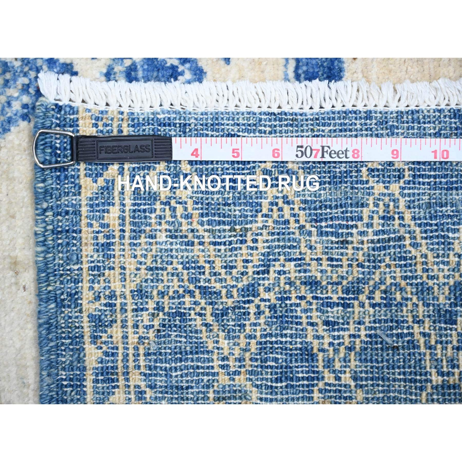 6’1″ x 9’1″ Medium Sapphire Fine Peshawar Wool Hand Knotted Oriental Rug R74255