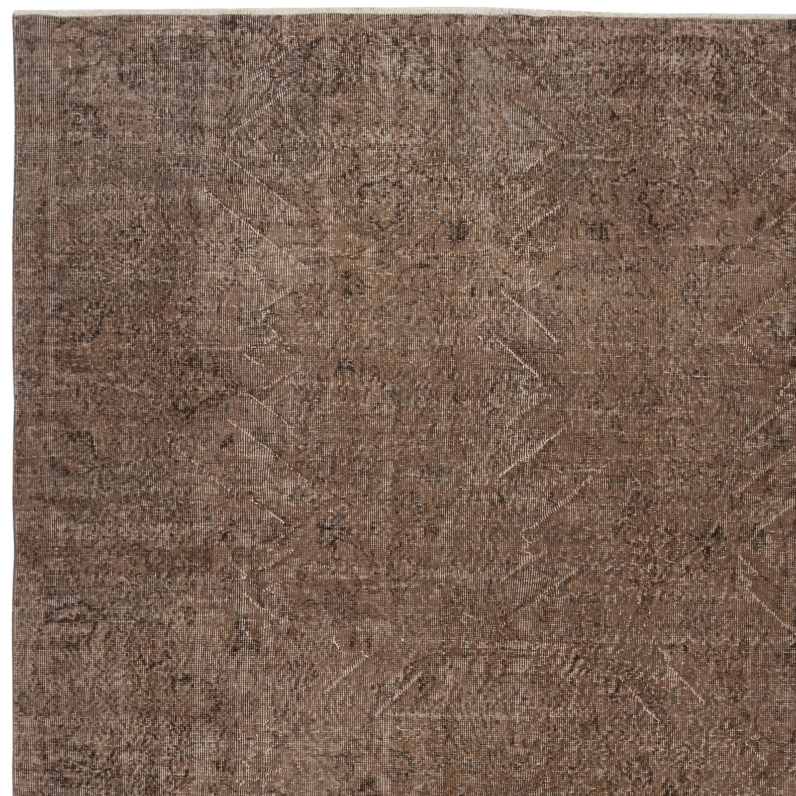 6.7×10.6 Ft Vintage Handmade Rug. Brown Turkish Rug for Modern Home and office