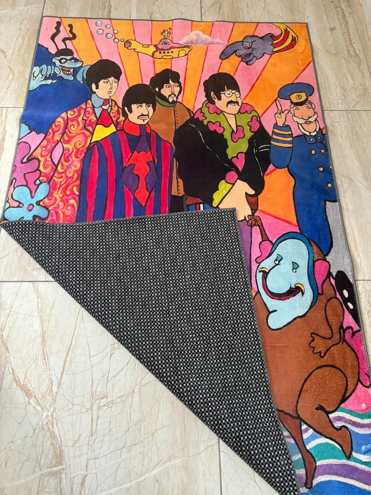 The Beatles Rug, Beatles Rug, Colorful Beatles Rug