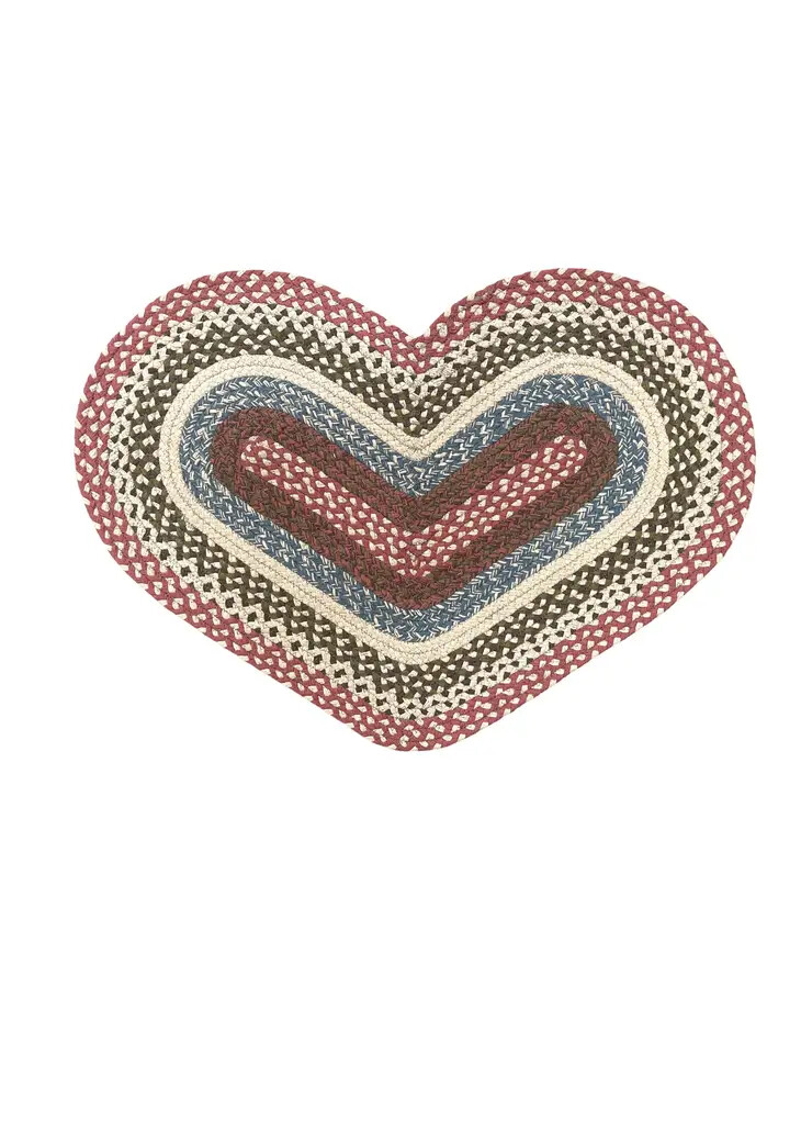 Highland Braided Area Rug By IHF Rugs. Oval & Rectangle. Many Sizes. Red, Black