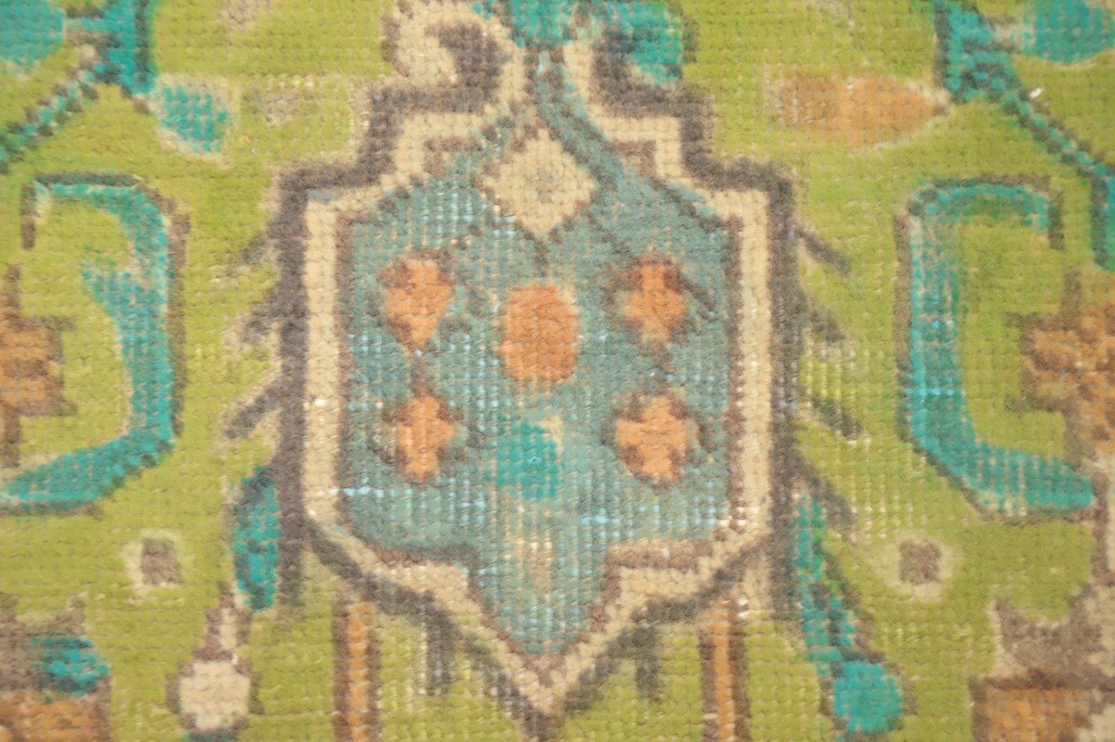 Light Green Over-Dyed Wool Handmade Traditional Living Room Area Rug 7×9 Carpet