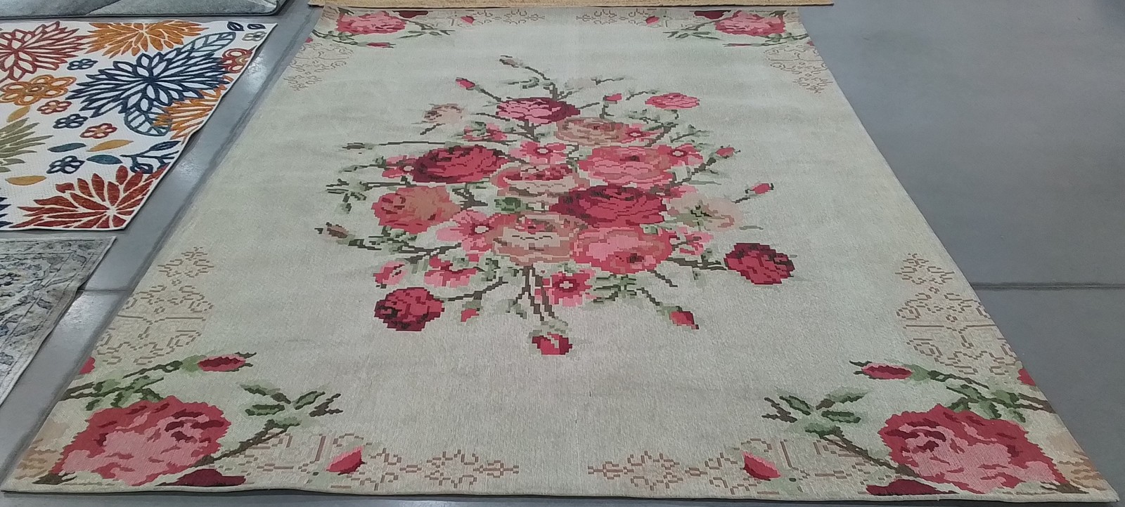 BEIGE / RED 8′-0″ x 10′-0″ Broken Thread Rug, Reduced Price 1172799324 CLV115B-8