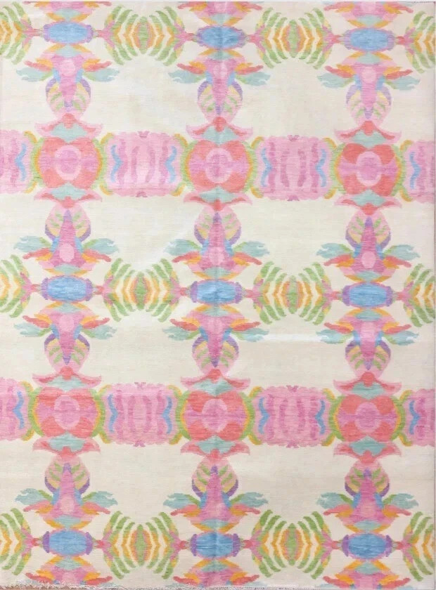 Modern Oushak Hand-Knotted Rug Colorful Transitional Wool Carpet for Living rug