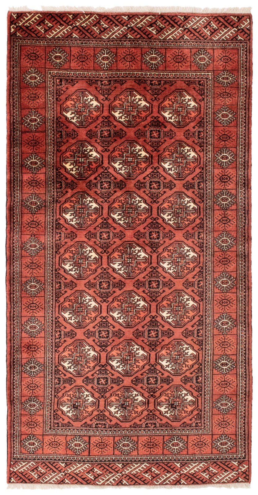 Vintage Hand-Knotted Area Rug 3’8″ x 7’3″ Traditional Wool Carpet
