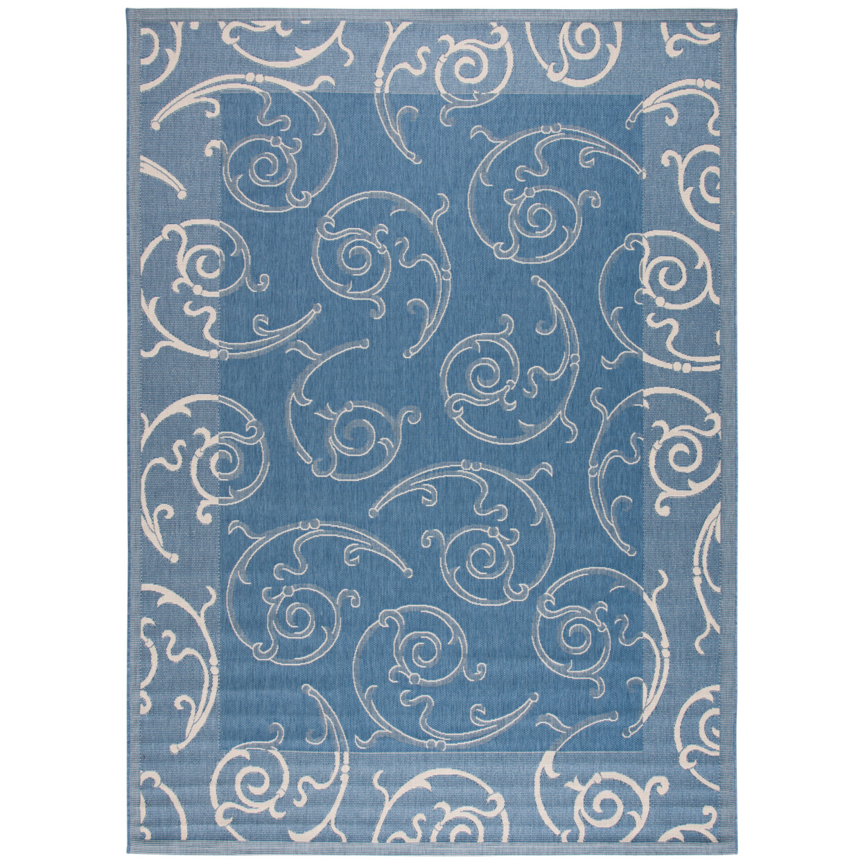 SAFAVIEH Outdoor CY2665-3103 Courtyard Blue / Natural Rug