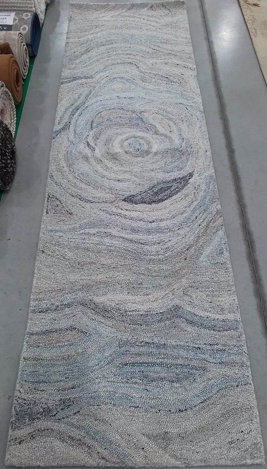 BEIGE / BLUE 2′-3″ x 8′-0″ Back Stain Rug, Reduced Price 1172802684 ABT148M-28