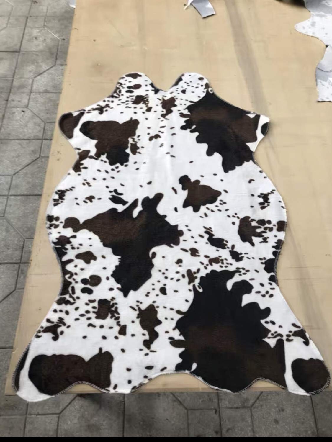 3.6×2.46 Ft Small Faux Cowhide Area Rug NonSlip Bedroom Living Room