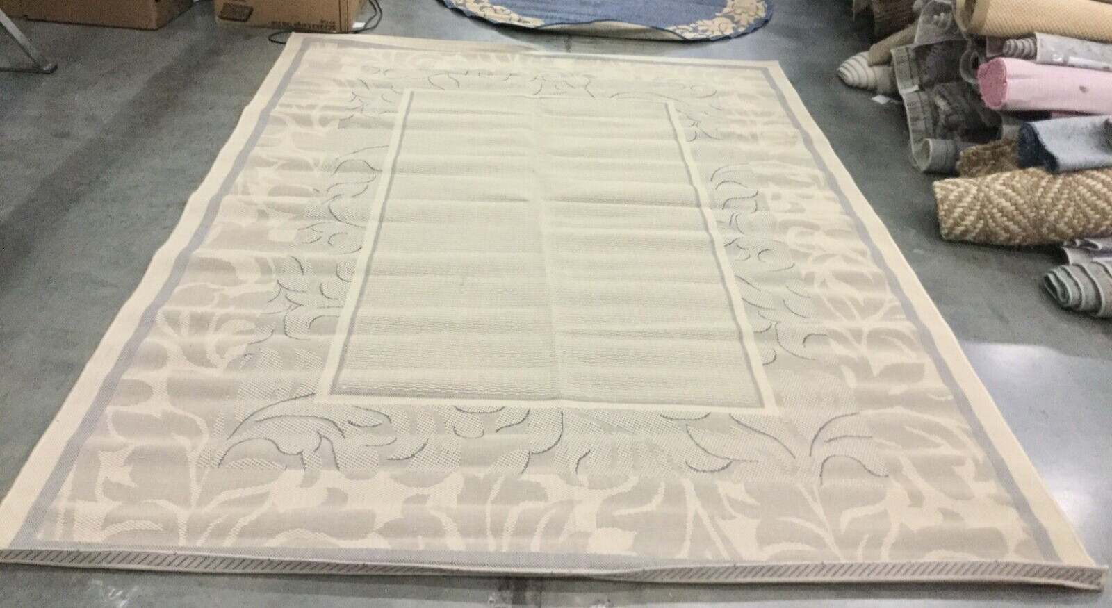 NATURAL / BLUE 8′ X 11′ Stained Rug, Reduce price 1172652891 CY1704-3101-8