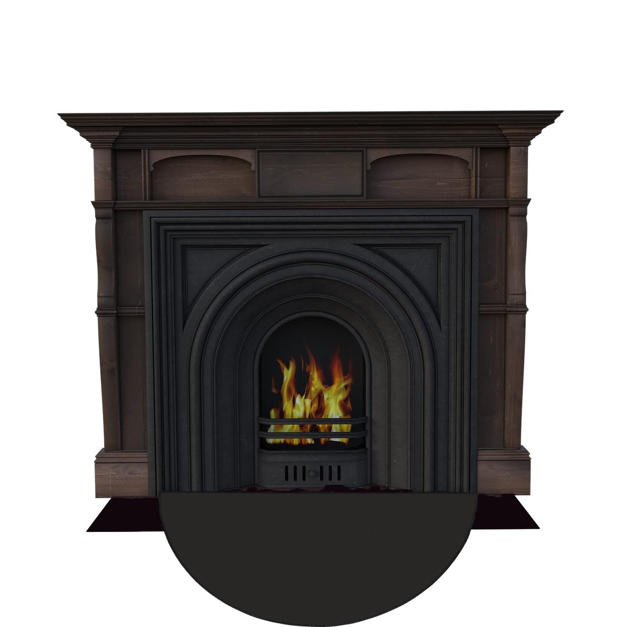 63″x37″ Extra Large Half Round Fireproof Fireplace Mat Hearth Rug Non-Slip – …