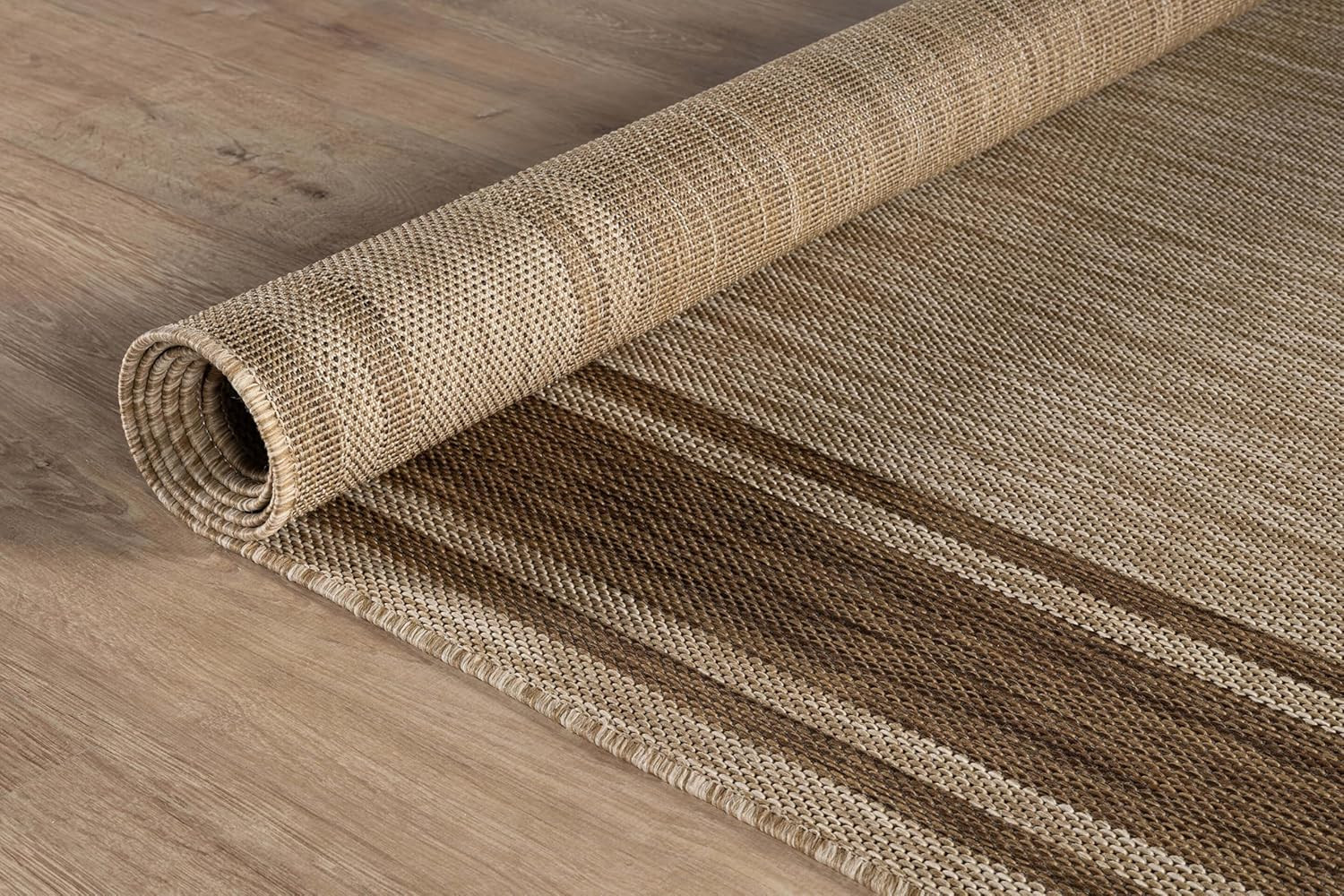 Outdoor Rug 8X10 Modern Bordered Area Rugs for Indoor and Outdoor Patio Deck Por