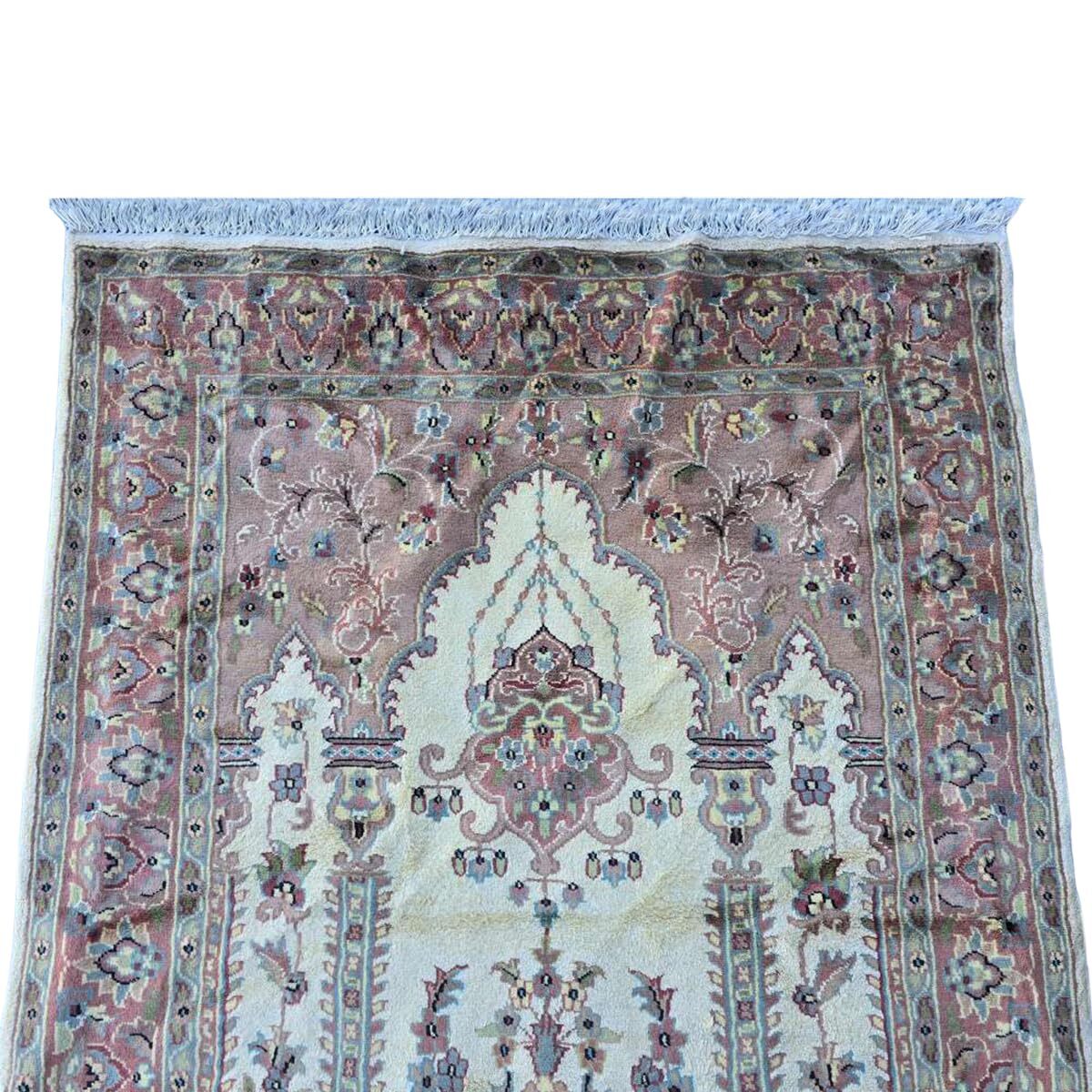 Area Rug Jhoomar Vaas Floral Decor Wool Silk Hand Knotted Indoor Carpet (6×4.1)’