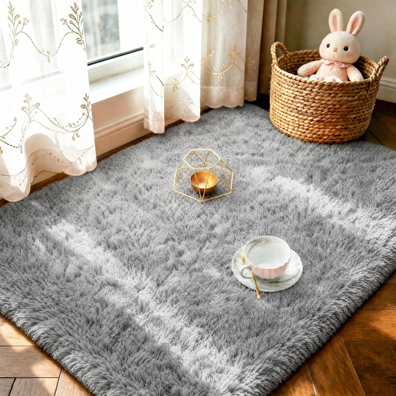Ultra Soft 2×3 Feet Fluffy Area Rug for Cozy Living Room and Bedrooms