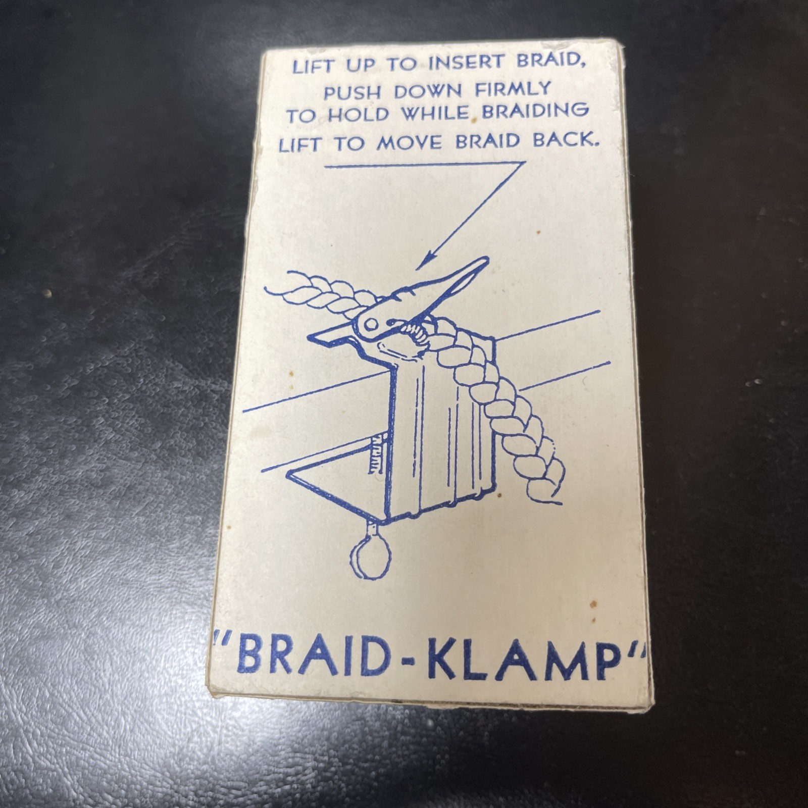 Vintage 1950 Era Braid Klamp Rug Braider NEW In Box Made In Pembroke Mass. USA