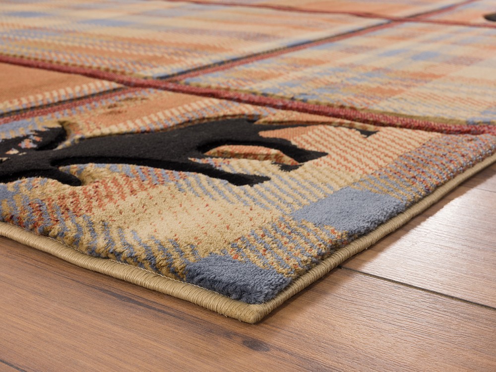 Multi-Color Geometric Stripes Banded Area Rug 2055 40075 – Aprx 7′ 10″ x 10′ 6″