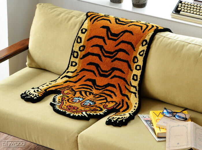 Tibetan Tiger Rug DTTR-01 S size W60XD100XH1.8cm BLUE New from Japan F/S Fedex