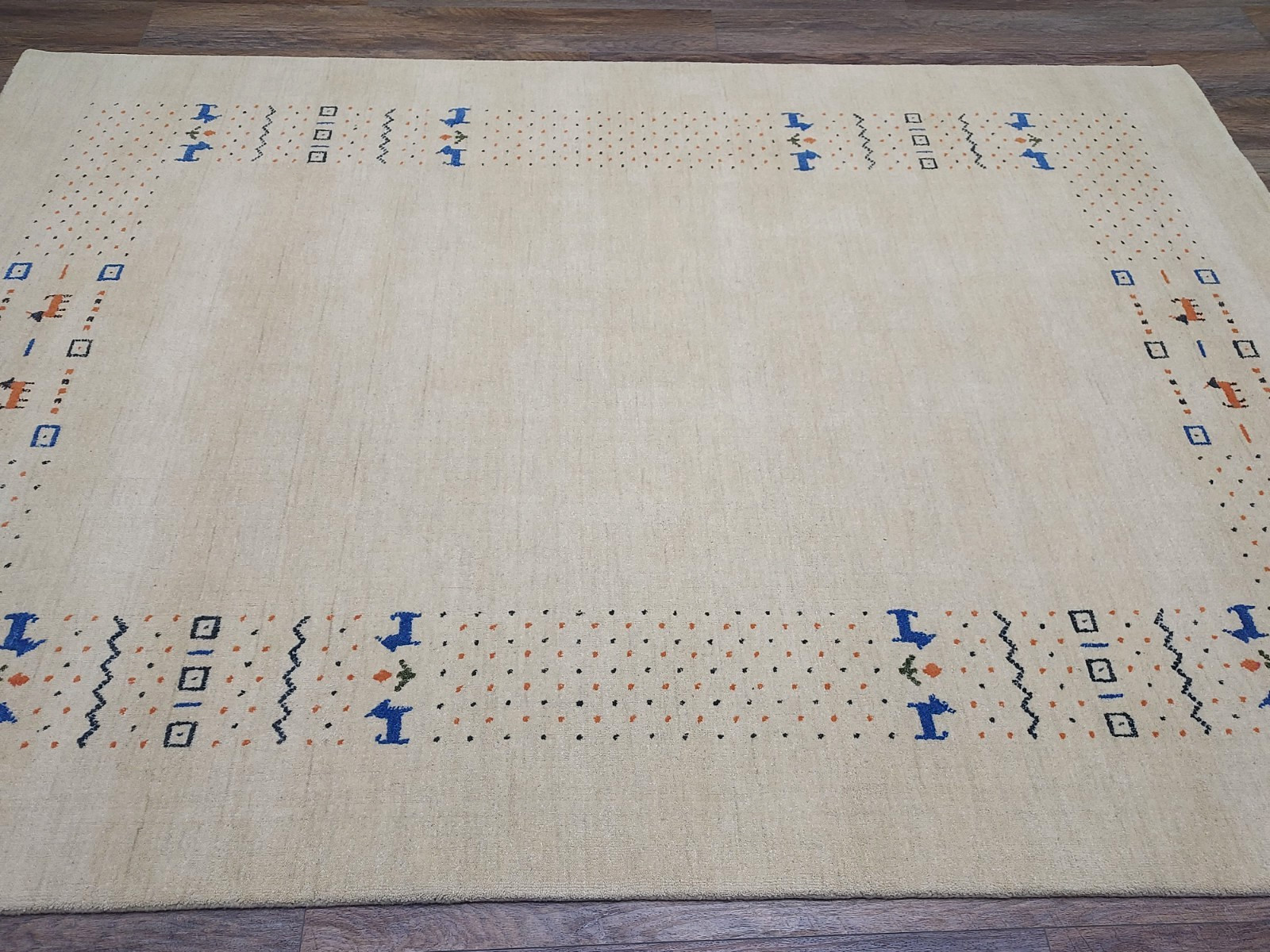 Turkish Bohemian Rug,Turkish Oushak Rug,Turkish Contemporary Gabbeh Rug, 5.5x8Ft