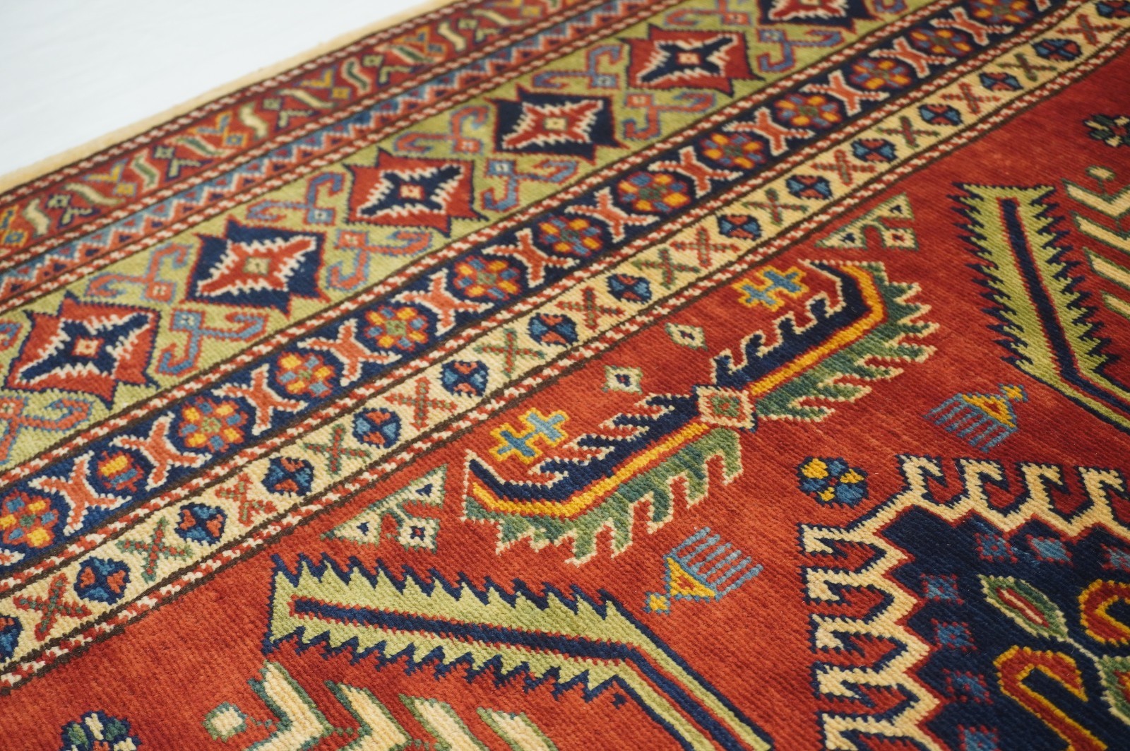 5×7 ft Red Shirvan Afghan Hand Knotted Wool Oriental Area Rug