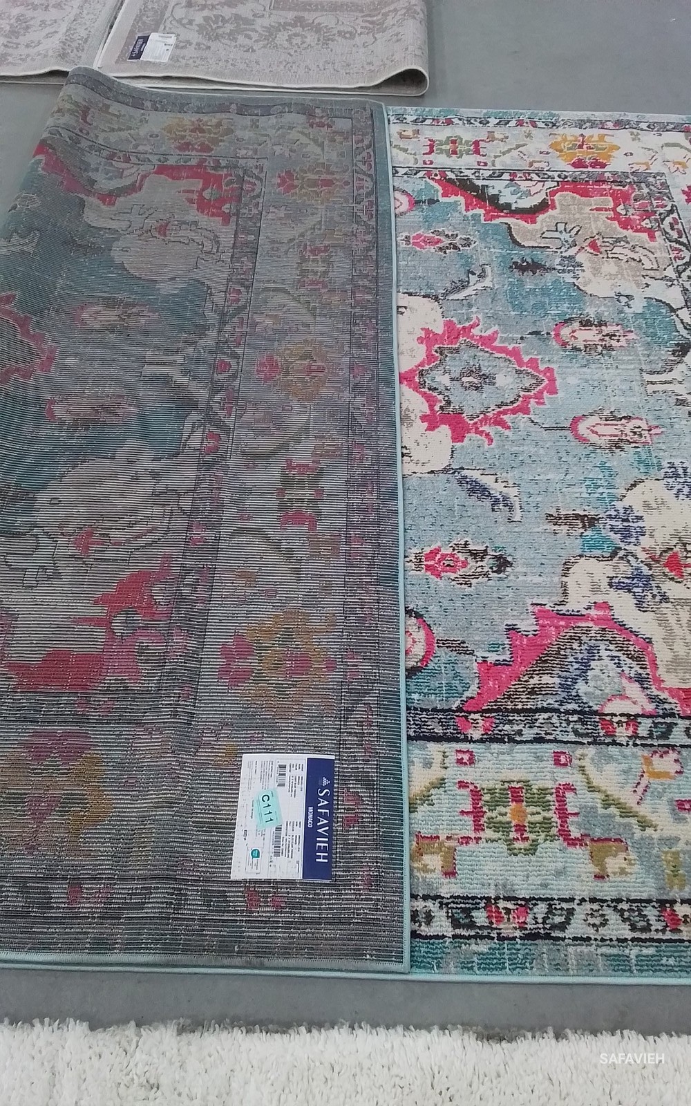 LBLUE/FUCHSIA 8′-0″ x 10′-0″ Back Stain Rug Reduced Price 1172805960 MNC243J-810