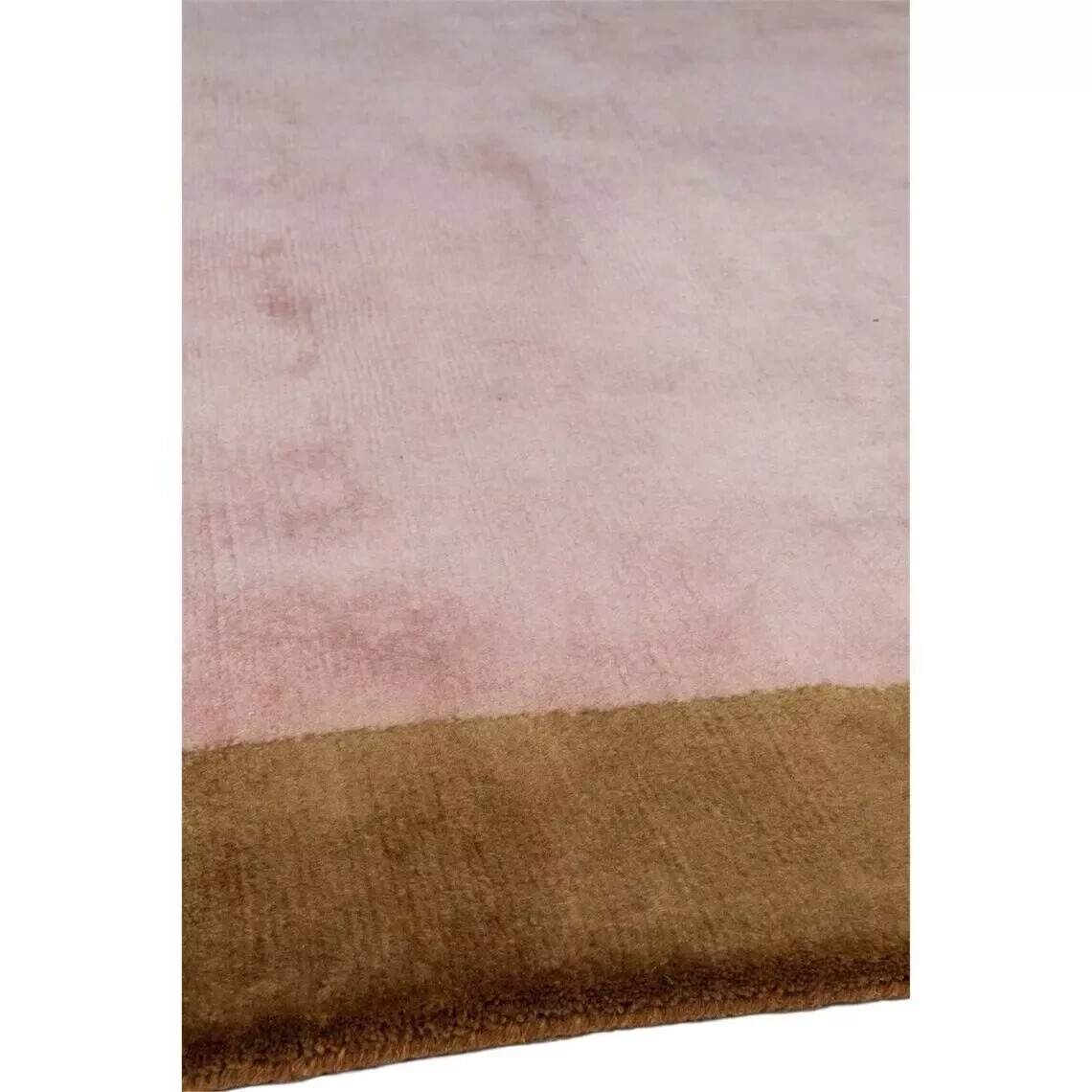 Handmade Design Rug Hand Tufted Wool & Viscose Brown/Light Pink Area Rug