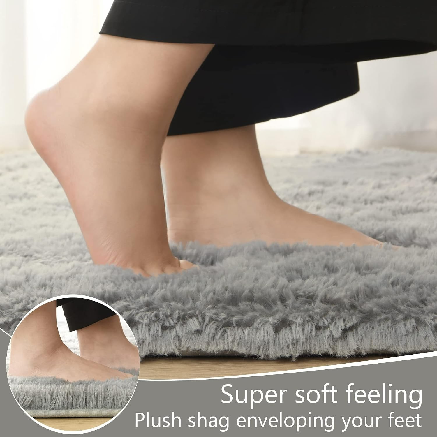 Ultra Soft 2×3 Feet Fluffy Area Rug for Cozy Living Room and Bedrooms