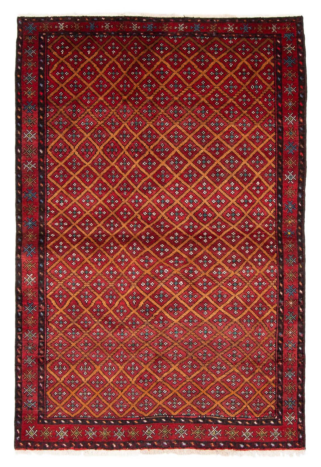 Traditional Vintage Hand-Knotted Area Rug 4’5″ x 6’4″ Oriental Wool Carpet