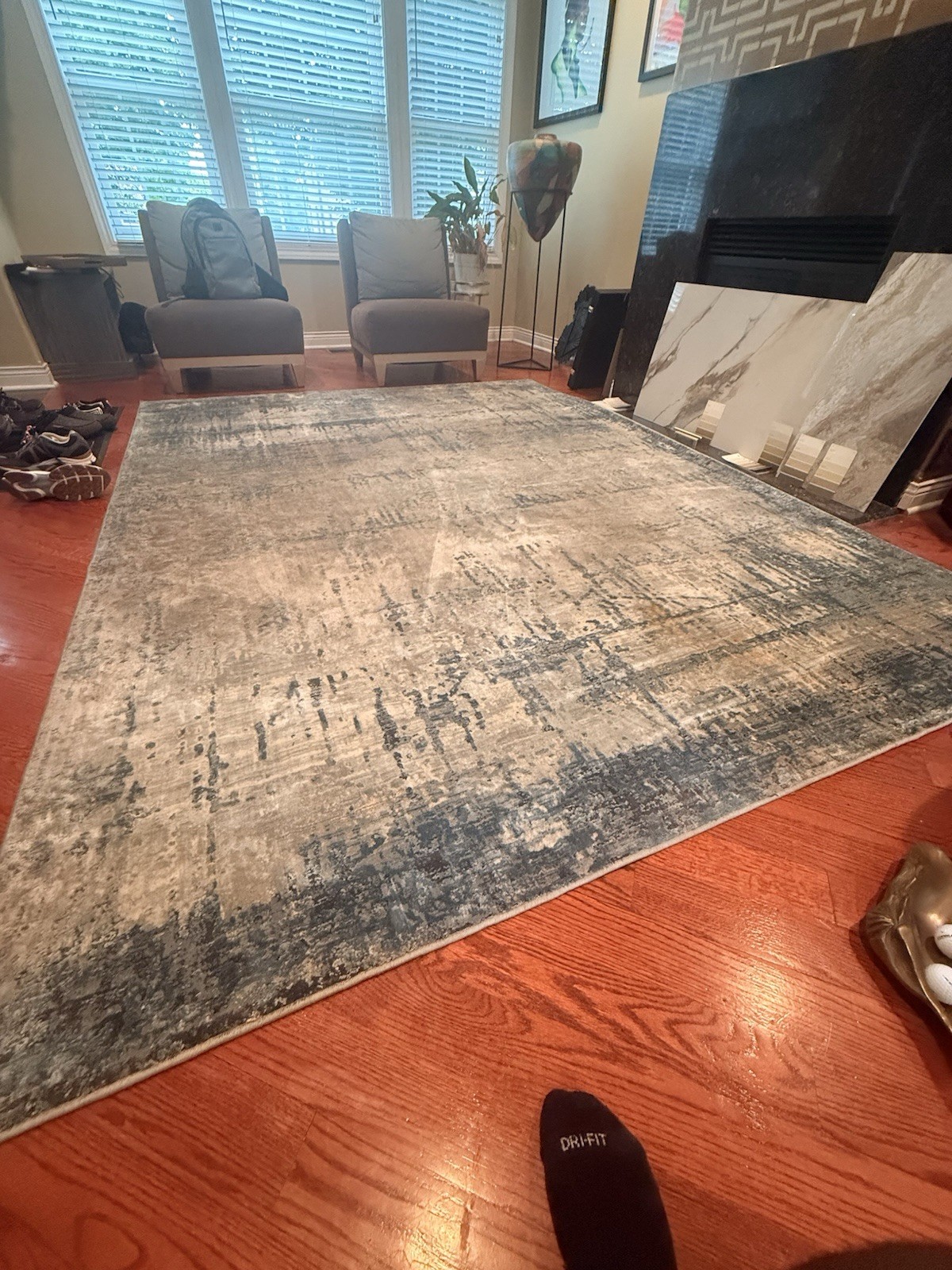 MONICA AL52 Abstract Contemporary Non-Slip Area Rug 7’10″x10’2″ Beige