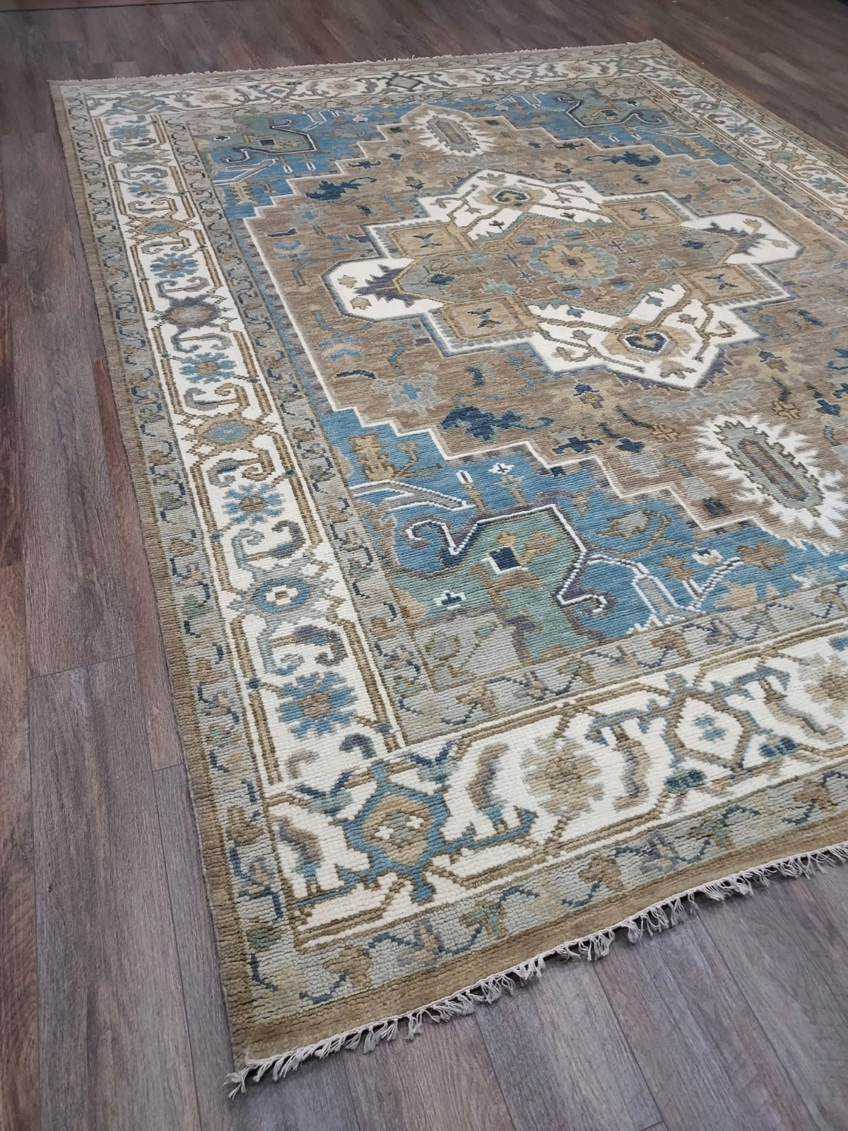STUNNING 9×12 TURKISH SERAPI HERIZ RUG,VIBRANT FRESH COLOR PALETTE MODERN SCHEME