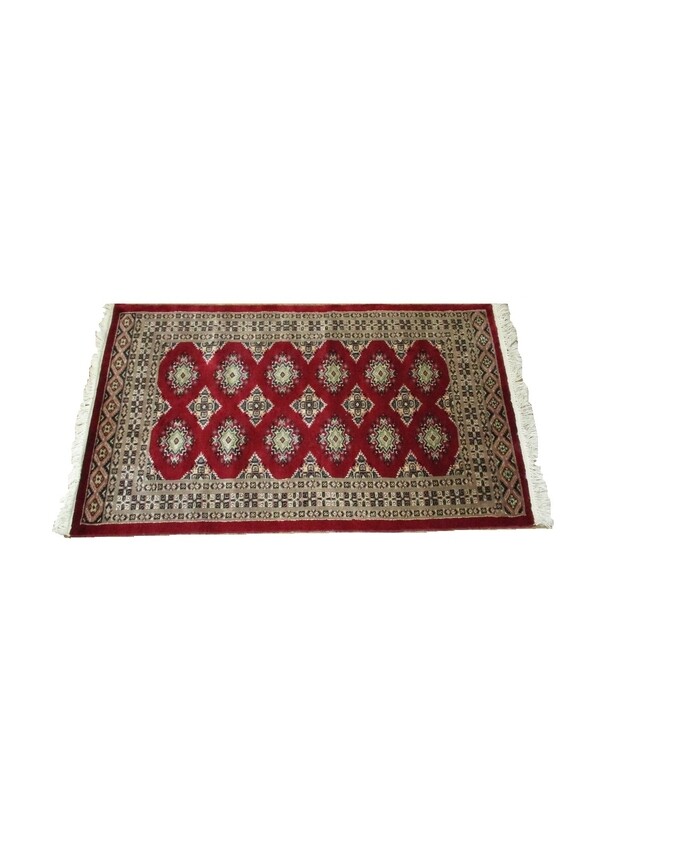 Bokhara Hand Knotted Silk Wool Rug 30 x 50 inches
