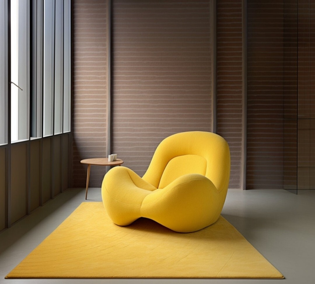 Yellow Hand Tufted Hand Made Carpet Customized Area Rug For Living Room Carpet