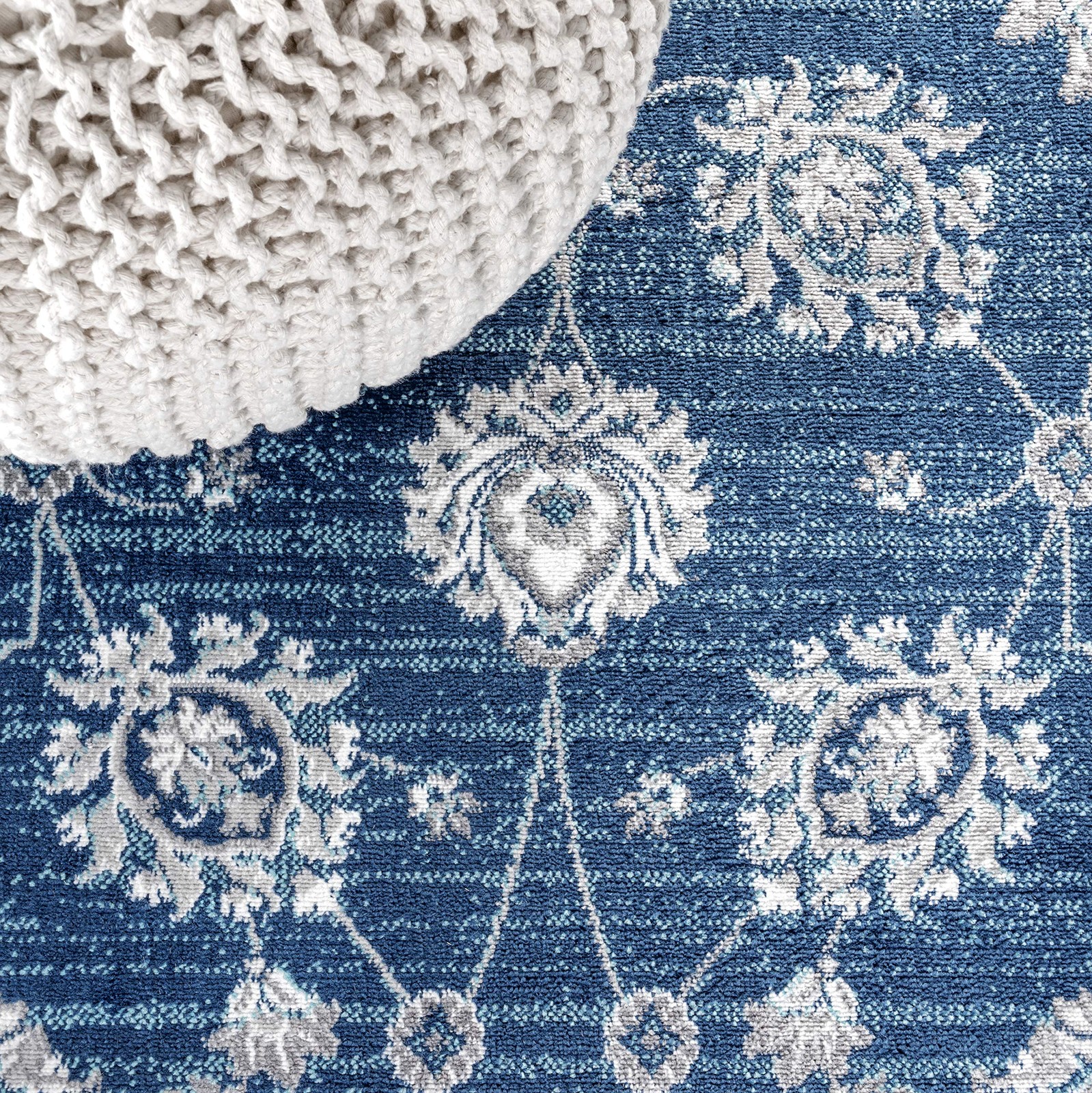 Jonathan Y Modern Vintage Moroccan Traditional Navy/Light Gray Runner Rug 2X8