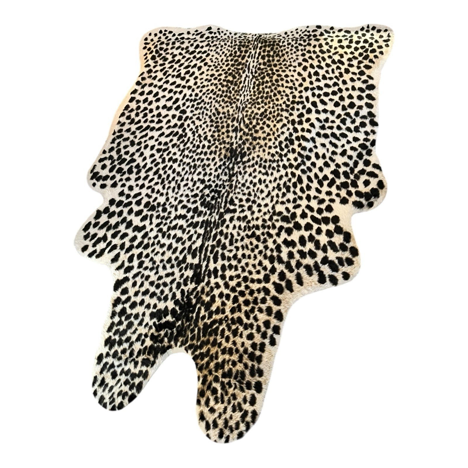 Erin Gates Momeni Acadia ACA02 Leopard Print Area Rug 5×8 with Custom Pad