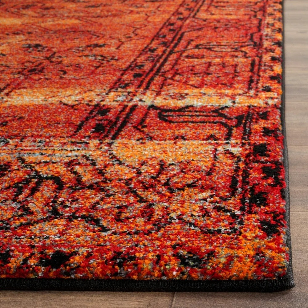 New 9×12 Rug Hamadan Vintage Oriental Geometric Area Carpet Orange Decorative