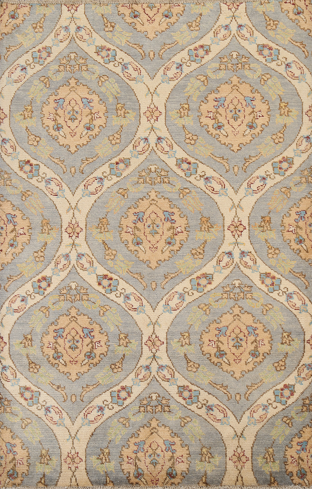 Exquisite Oushak Oriental Wool Rug Bedroom 4×6 ft Grey Carpet