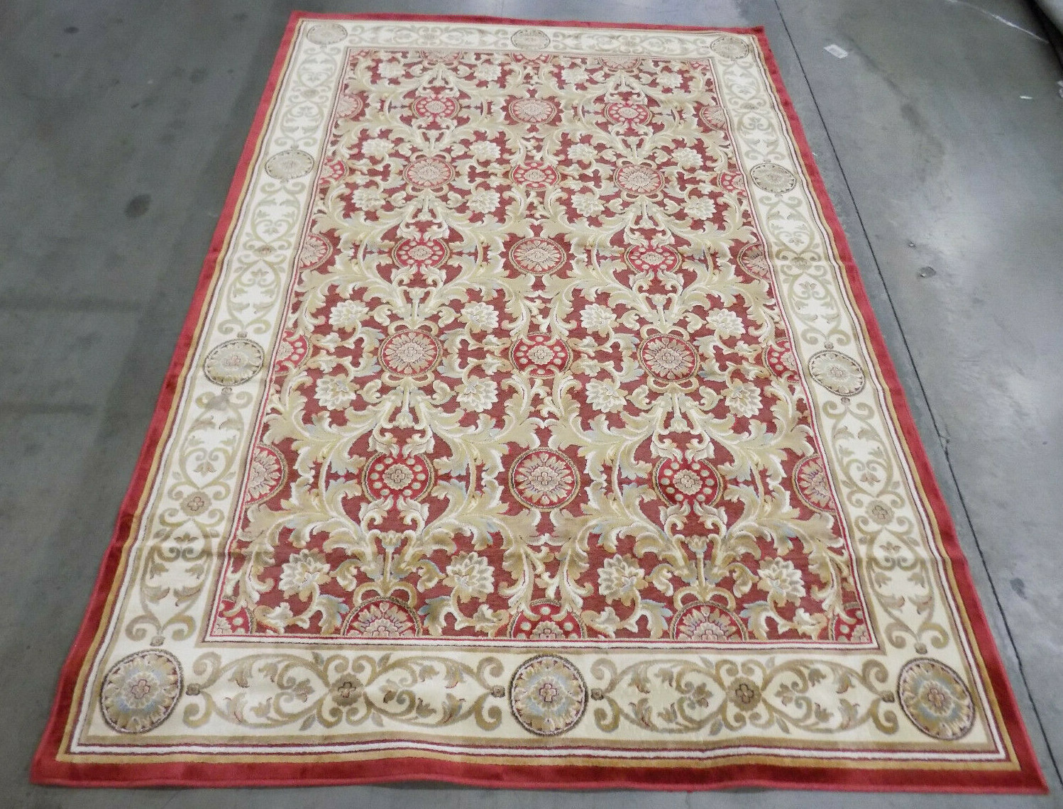 RED 5′-3″ X 7′-6″ Slightly Damaged Binding Rug, Reduced Price PAR08-202-5