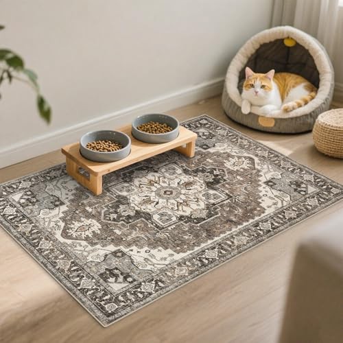 Washable Entryway Area Rug 2×3 – Small Entrance Rug 2′ x 3′ (Runner) Beige