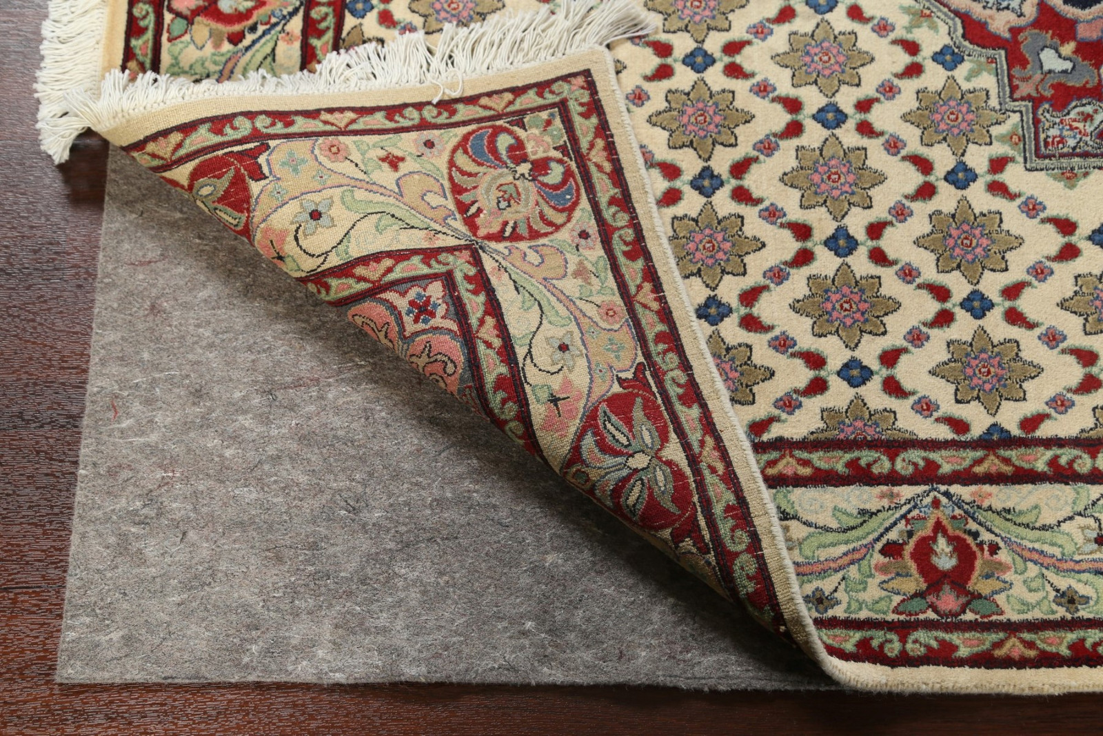 100% Vegetable Dye Traditional Oriental Rug Ivory Wool Hand-knotted Carpet 4×6