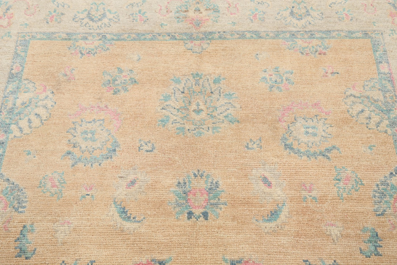 Floral Oushak Rug 5×6 Ft Handmade Transitional Area Rug Oriental Wool Carpet