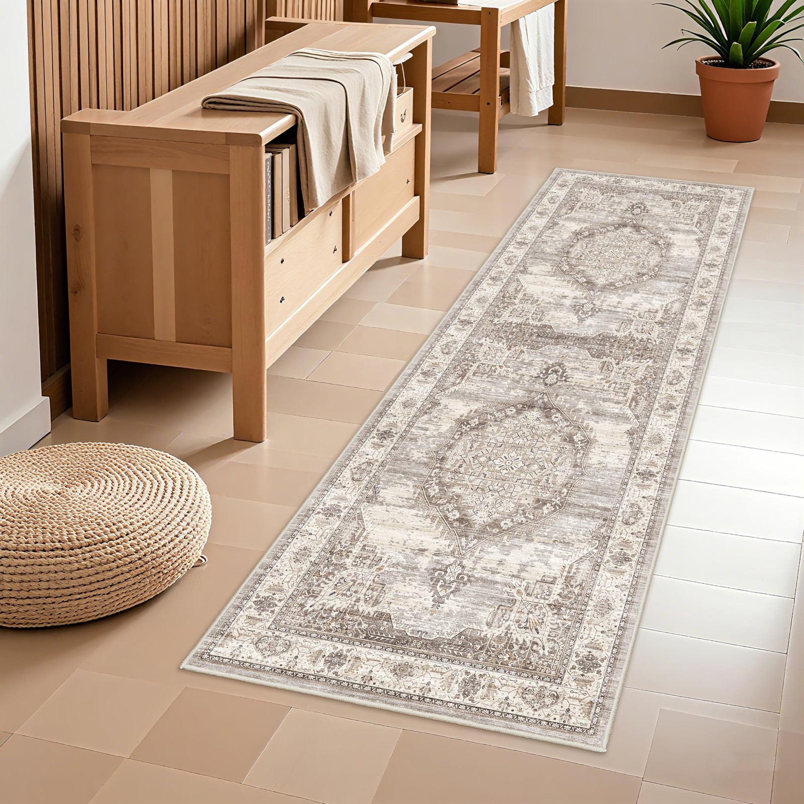 Washable Hallway Runner Rugs 2×6: Soft Ultra Thin Low Pile Carpet Machine Was…