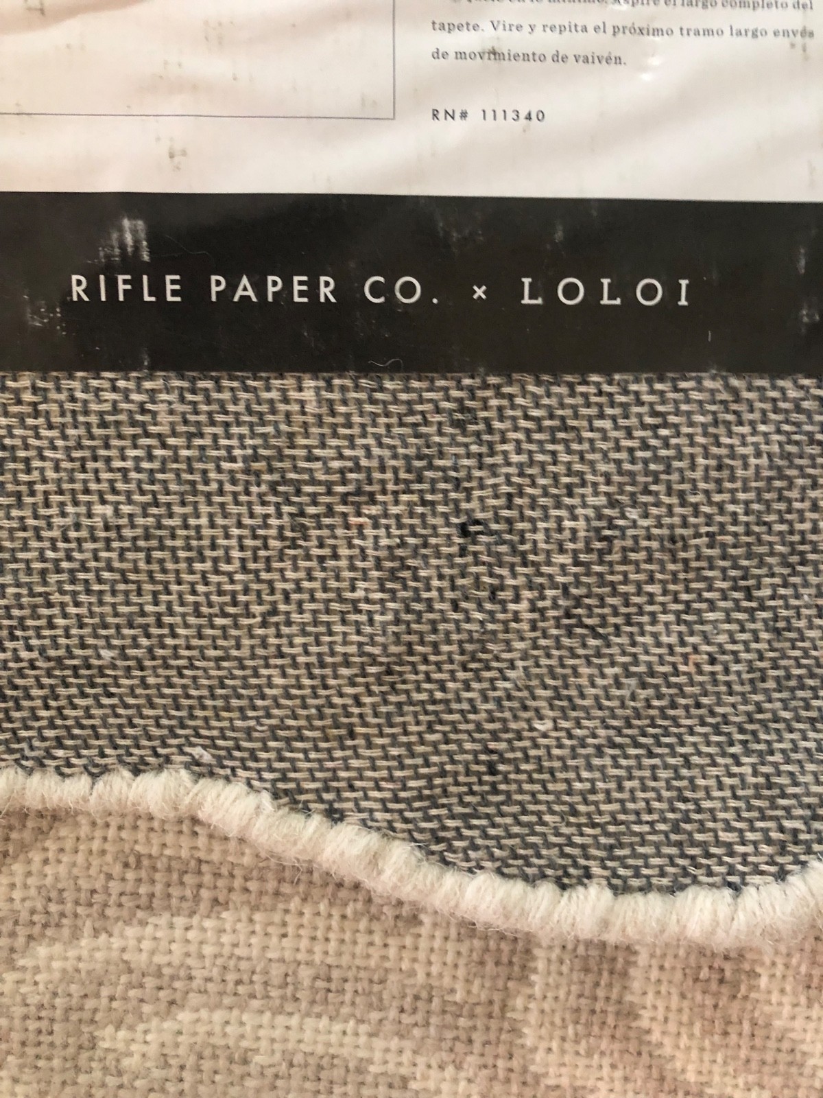 NWT Rifle Paper Co. Scalloped Silhouette Strawberry Fields Wool 2’3″ x 3’9″ Rug