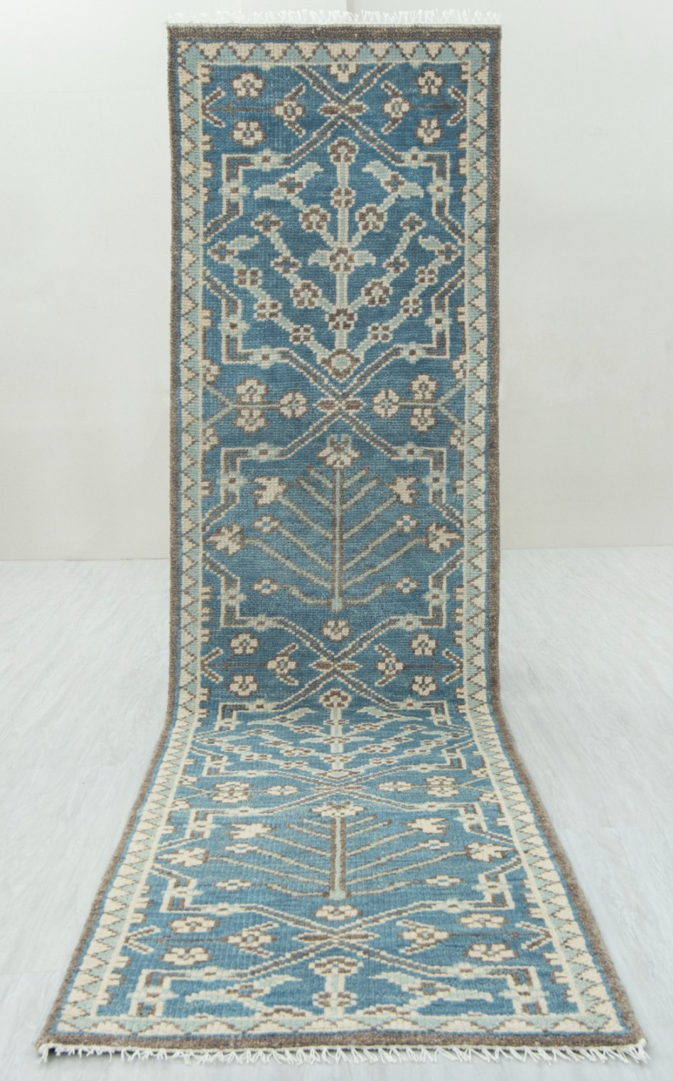 Runner Rug Blue Persiann Handmade Soft Feel Wool Staircase Runner / Hallway Rug