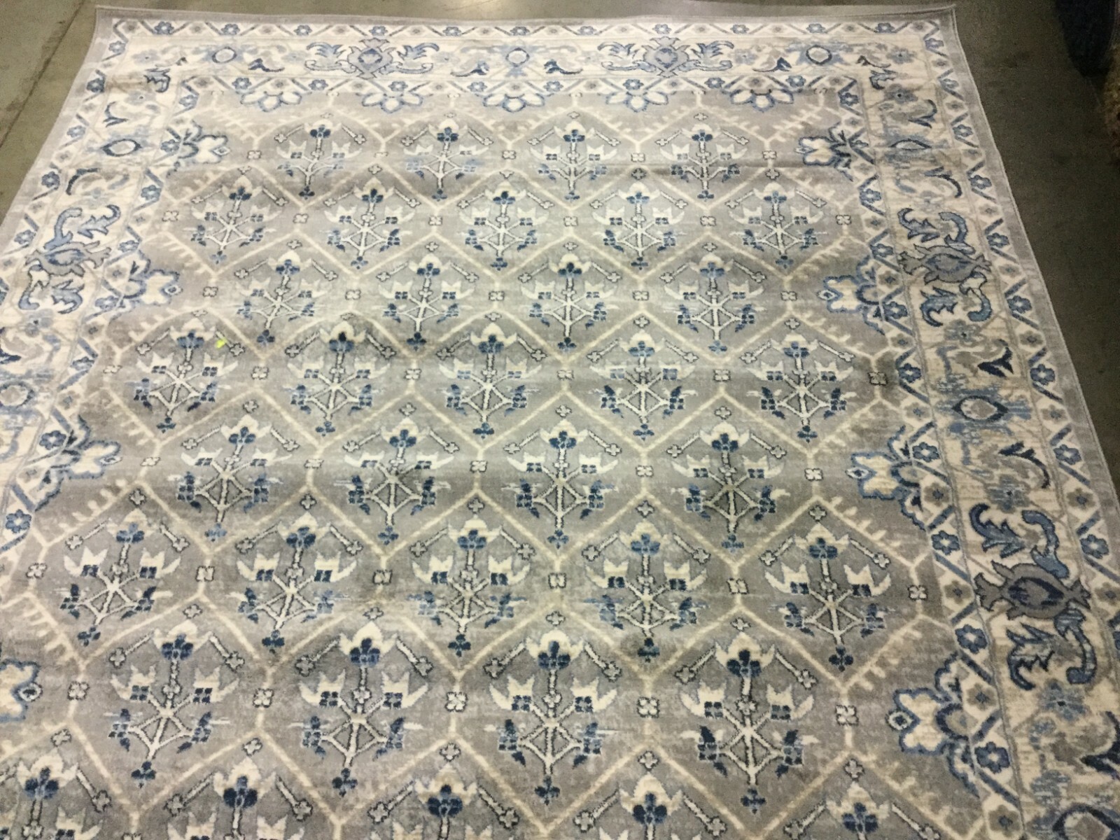 LIGHT GREY / BLUE 6′ X 9′ Flaw in Rug, Reduced Price 1172648076 BNT869G-6